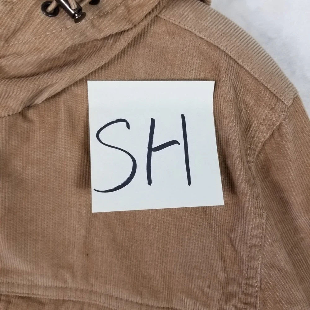 Levi's Hooded Trucker Jacket Mens Medium Tan Corduroy Sherpa Lined RN54163 - Picture 10 of 10